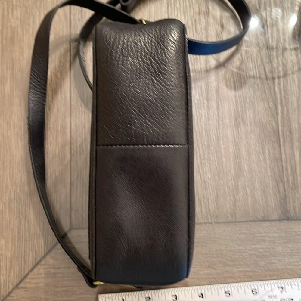Madewell Transport Camera Bag Black Leather Crossbody Bag with Two Straps - Picture 11 of 17